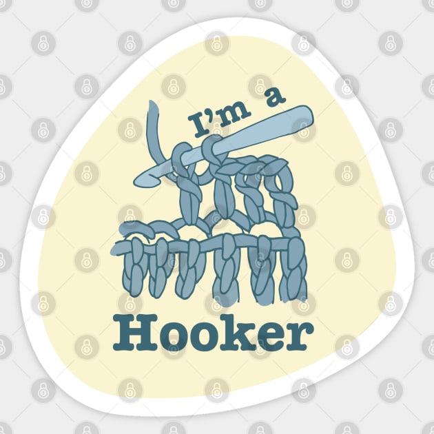 Crochet Hooker Sticker by maya-reinstein